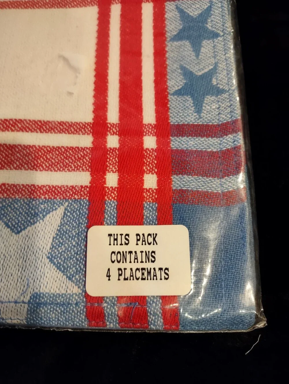 NEW Set 8 Patriotic/Americana/Farmhouse Table Placemats - Red, White & Blue